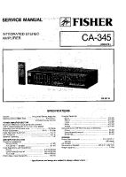 Fisher CA-345 - Service Manual